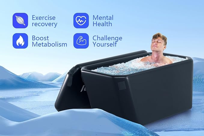 DEEPTIME Angled Portable Ice Bath Tub Cold Plunge | - Image 2