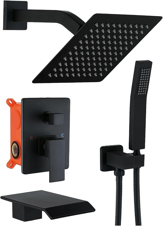 JOYWELL Bathtub Shower System Matte Black by JOYWELL