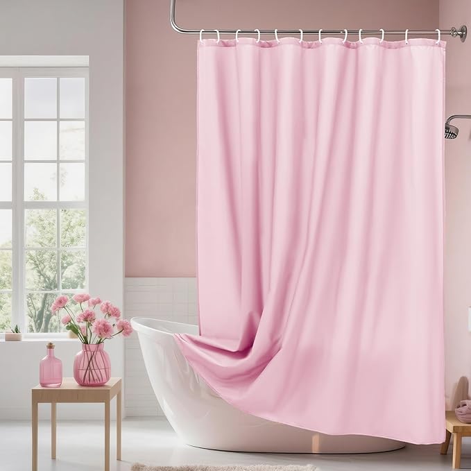 AooHome 36x72 inch Stall Shower Curtain Liner, Polyester Classic Solid Color - Image 2