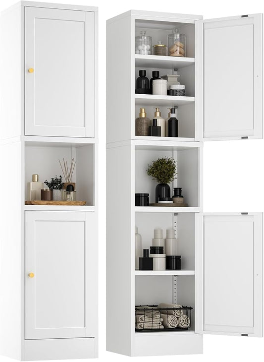 2-Door Metal Storage Cabinet, Tall Slim Pantry Organizer by MetalStorageCabient