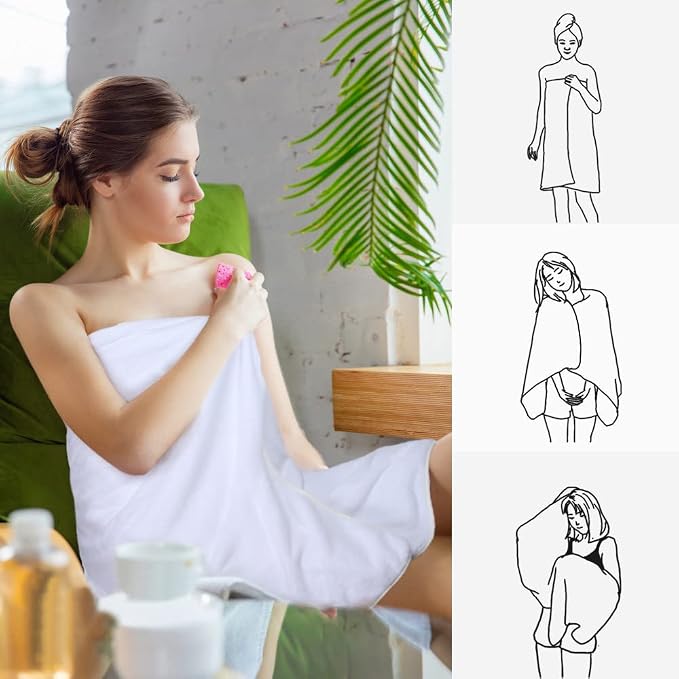 KinHwa Microfiber Bath Towel 30x60inch 2 Pack Extra Large Bathroom Towels - Image 6