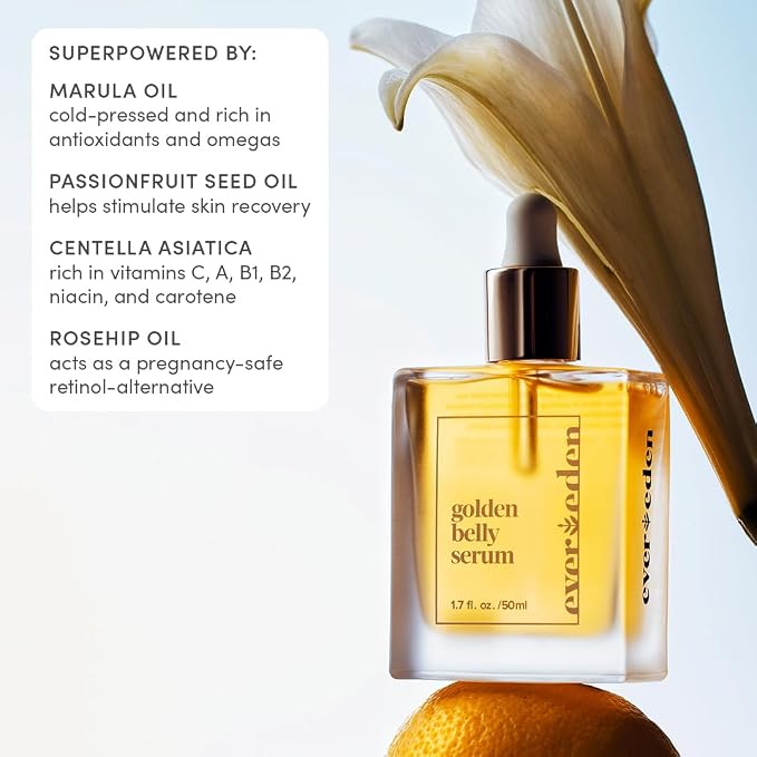 Evereden Golden Belly Serum, 1.7 fl oz. | Clean & Vegan Women's Belly Oil - Image 3