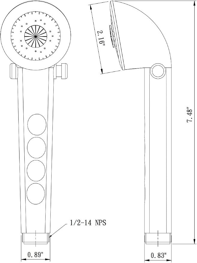 Dura Faucet DF-SA135-SN Economical Shower Head - Image 2