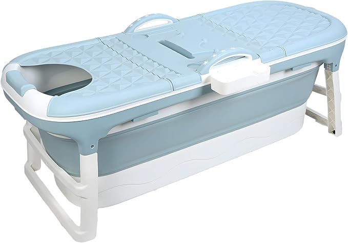 Portable Bathtub for Adults, Large 58 inch Collapsible Bathtub by BENBOR