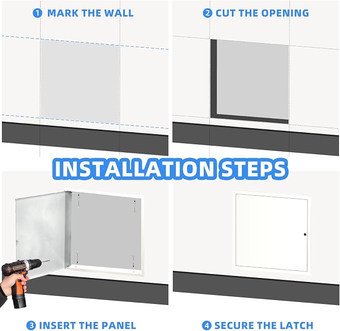 16" x 16" Metal Access Panel, 1MM Thickened Access Panel - Image 5