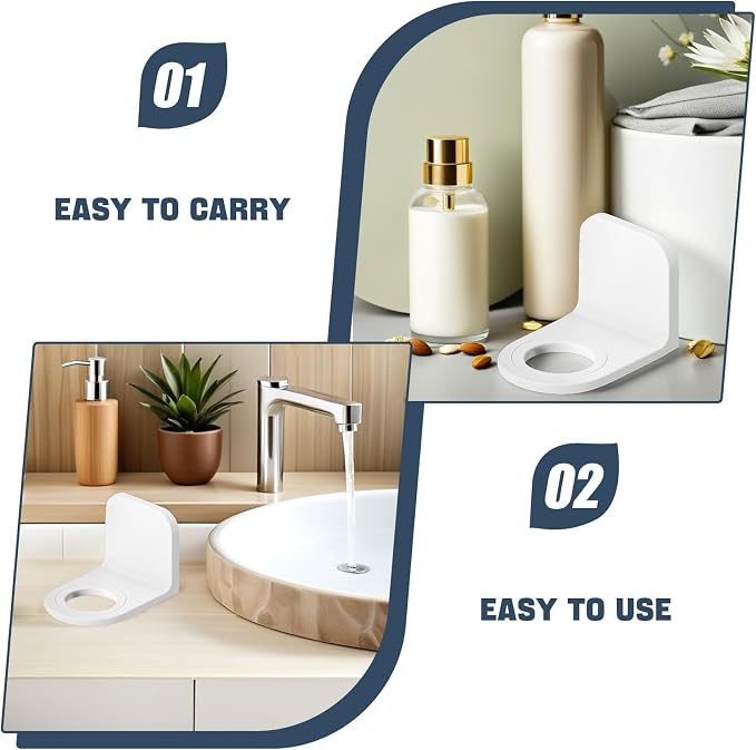 Self Adhesive Shower Gel Bottle Rack Hook Wall Mounted Shampoo and Conditioner - Image 3