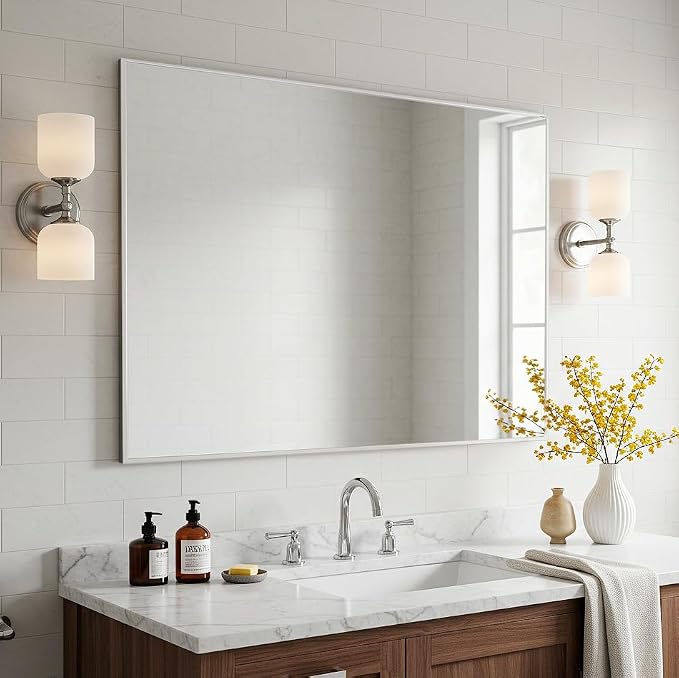 30x40 Inch Silver Bathroom Mirror by LEDLUX