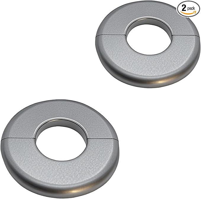2 Pieces ABS Wall Split Flange Round Self-Adhesive Escutcheon Plate Cover by Unknown