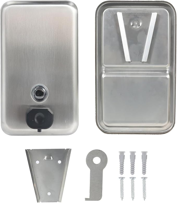 Heavy Duty Stainless Steel Wall Mount Soap Dispenser, 1100ml/37oz, - Image 7