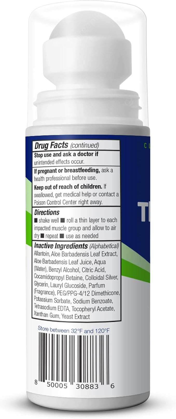 Theraworx Relief for Muscle Cramps Roll-On Fast-Acting Muscle Spasm, Leg - Image 2