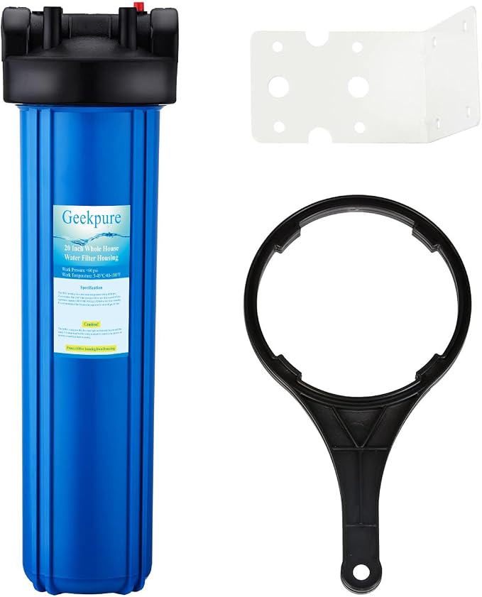 Geekpure 20 Inch Whole House Water Filter Housing 3/4" Port-Fit 4.5" x 20" by Geekpure