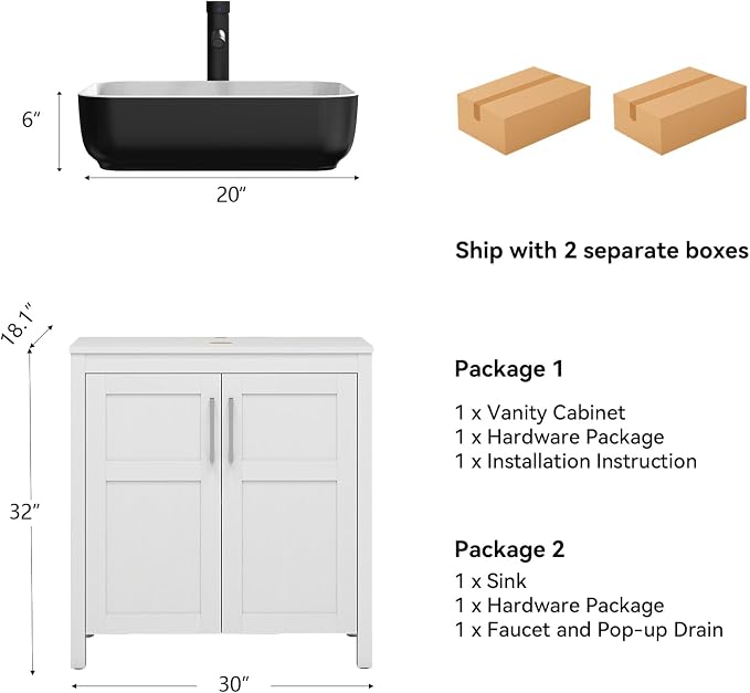 YOURLITE 30" Bathroom Vanity - Image 3