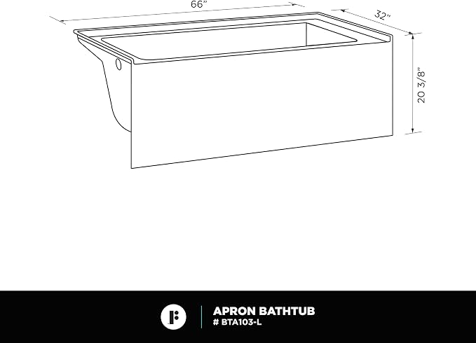 Fine Fixtures Acrylic, Fiberglass Alcove Soaking Bathtub - Image 4