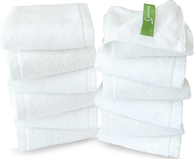 12 Pack Washcloths 13" x 13" by SUMMERMIA