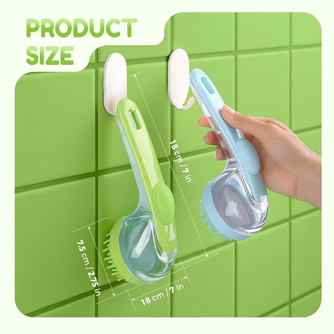 Pet Bath Brush with Shampoo Dispenser, Dog Bath Brush and Grooming Massage Brush - Image 6