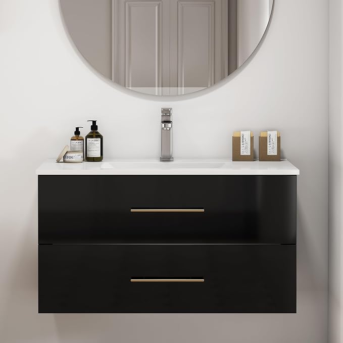 36" Wall Mounted Bathroom Vanity - Image 4