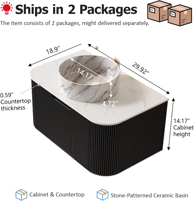30 Inch Floating Bathroom Vanity - Image 2