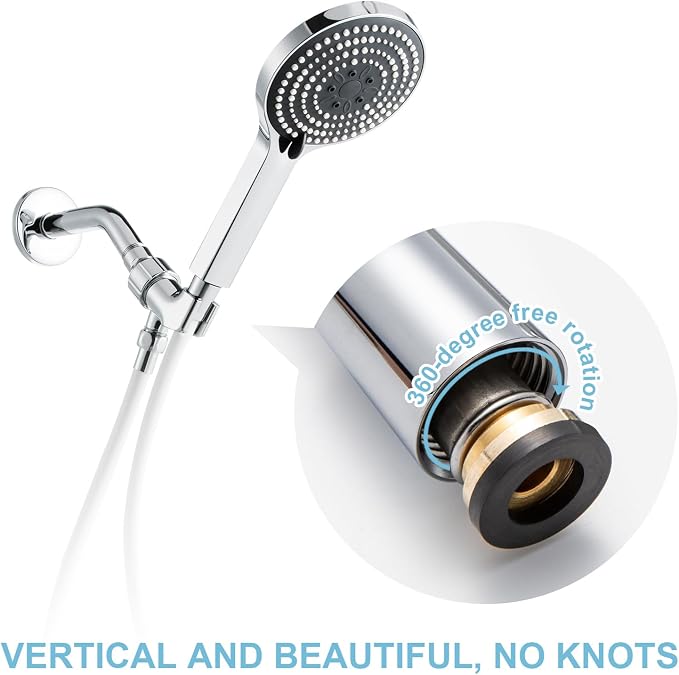 OFFO Ultra-Flex Shower Hose, 120 in Premium RV PVC Handheld Shower Head Hose - Image 3
