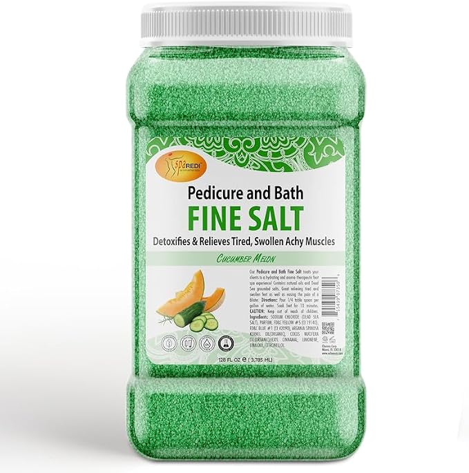 SPA REDI - Detox Foot Soak Pedicure and Bath Fine Salt, Cucumber and Melon by SPAREDI