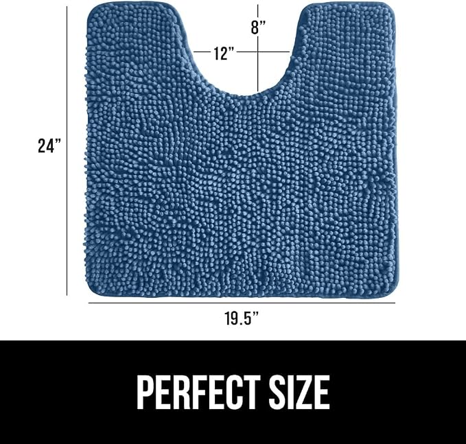 GORILLA GRIP Plush Absorbent Shaggy Chenille Bath Rug Mat - Image 2