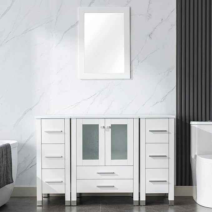 LUCKWIND 48" Bathroom Vanity Sink Combo, 24-inch Main Cabniet by LUCKWIND