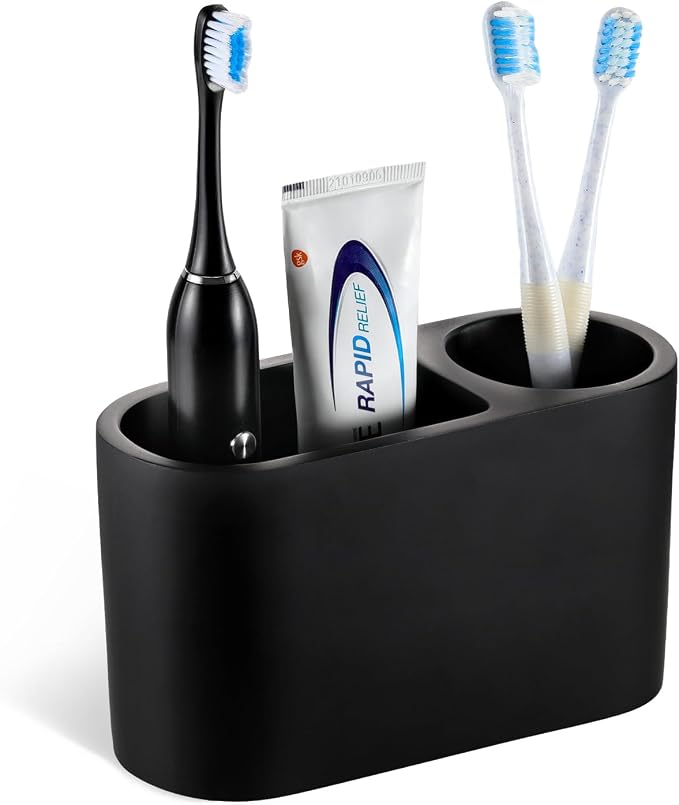 Luxspire Toothbrush Holder, 2 Slots Toothbrush and Toothpaste Holdersfor by Luxspire