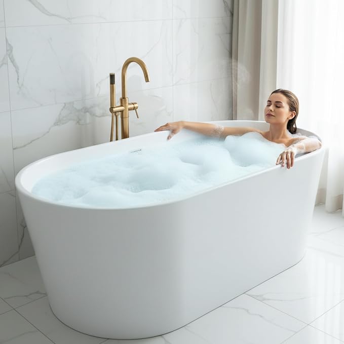 ANZZI 67" Freestanding Air Jetted Whirlpool Bathtub - Image 7