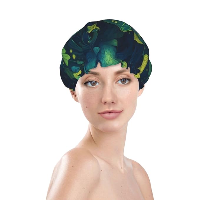 Dreamy Fish and Seaweed Shower Cap - Image 3