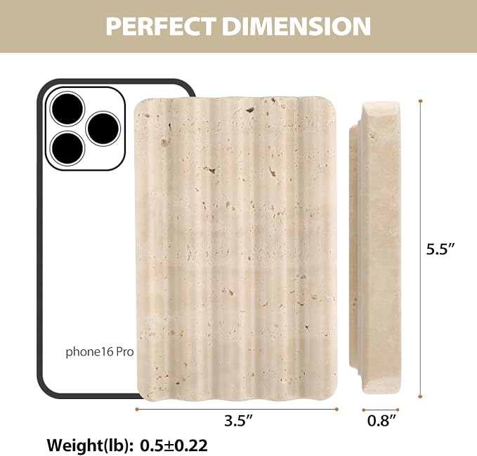 Koville Natural Travertine Soap Dish - Image 2