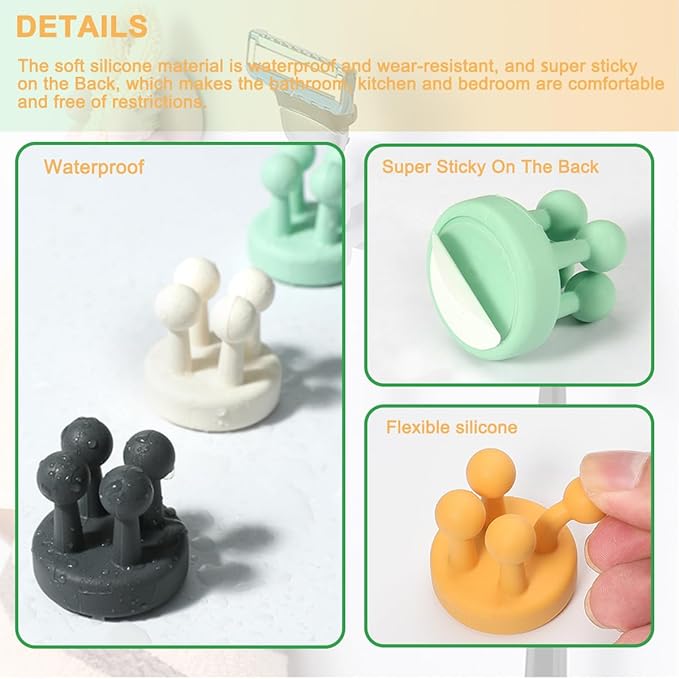 Silicone Toothbrush Holders for Bathrooms - Image 2
