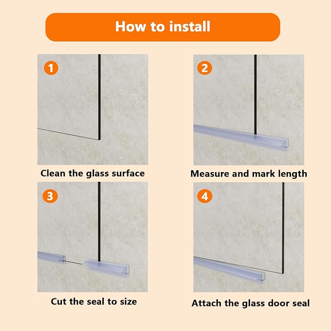 Frameless Shower Door Bottom Seal - Image 6