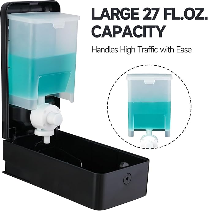 27oz Manual Wall Mounted Soap Dispenser, Use - Image 2