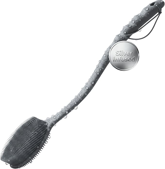 Silver Infused Long Handle Back Scrubber by Avilana