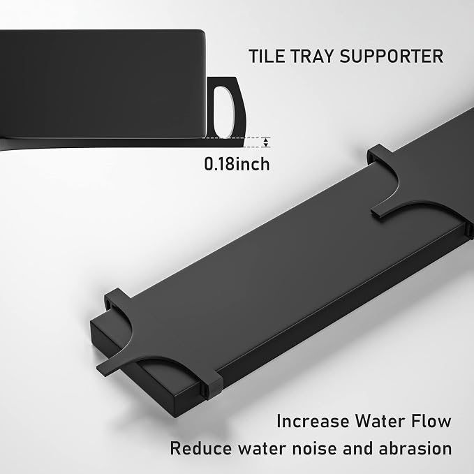 Linear Shower Drain 48", Matte Black Floor Drain - Image 3