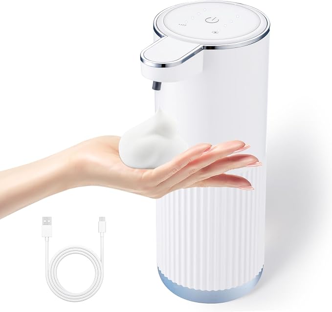 Automatic Foaming Soap Dispenser, 4-Level Adjustable Electric Foam Hand Soap by XINKORA