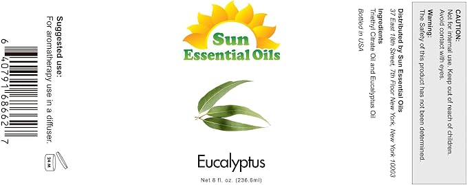 Sun Essentials Oils - 8 oz Eucalyptus Essential Oil - Image 2