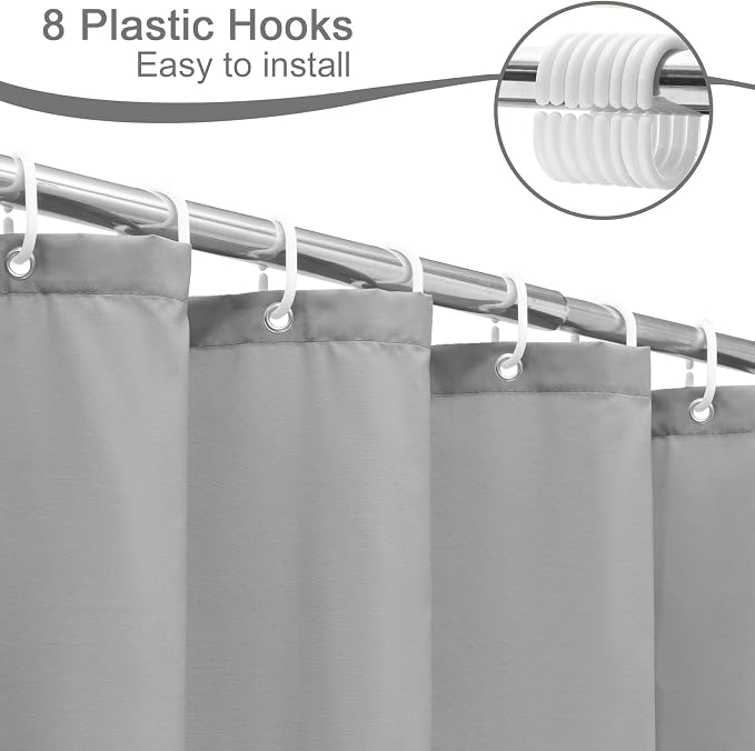 AooHome Fabric 48x72 Inch Small Shower Curtain, Stall Size Bathroom Curtain - Image 6
