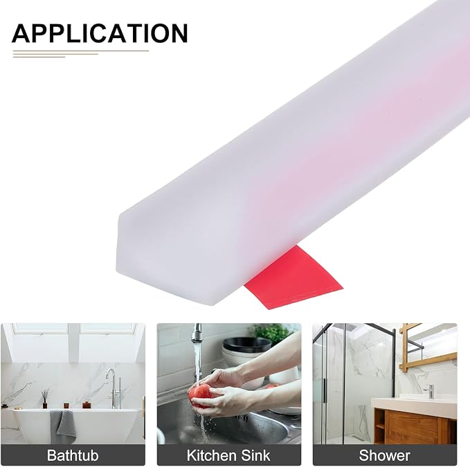39"x0.8"x0.5" Collapsible Shower Barrier Stopper - Image 4