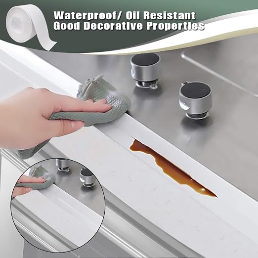 Caulk Tape - 2 Roll Waterproof Bathroom Caulking Tape - Image 5