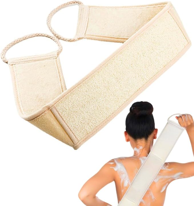 Natural Loofah Back Scrubber for Shower, Back exfoliator for Shower, luffa by Unknown