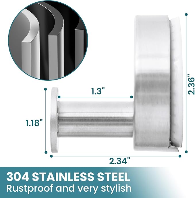 TAILI Stylish 304 Stainless Steel Bathroom Suction Hooks - Image 5