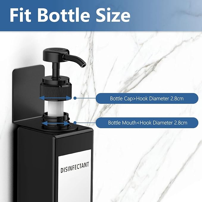 Adhesive Soap Bottle Dispenser Holder Wall Mount - Image 3