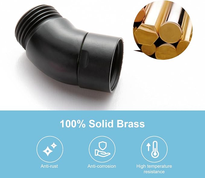 OFFO Shower Head Elbow Adapter, All Metal Handheld Shower Head Elbow Adapter - Image 4