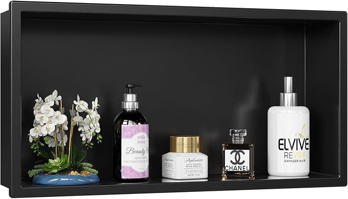 Shower Niche No Tile Needed, Recessed 2-Tier Shelf by ACEMIRO