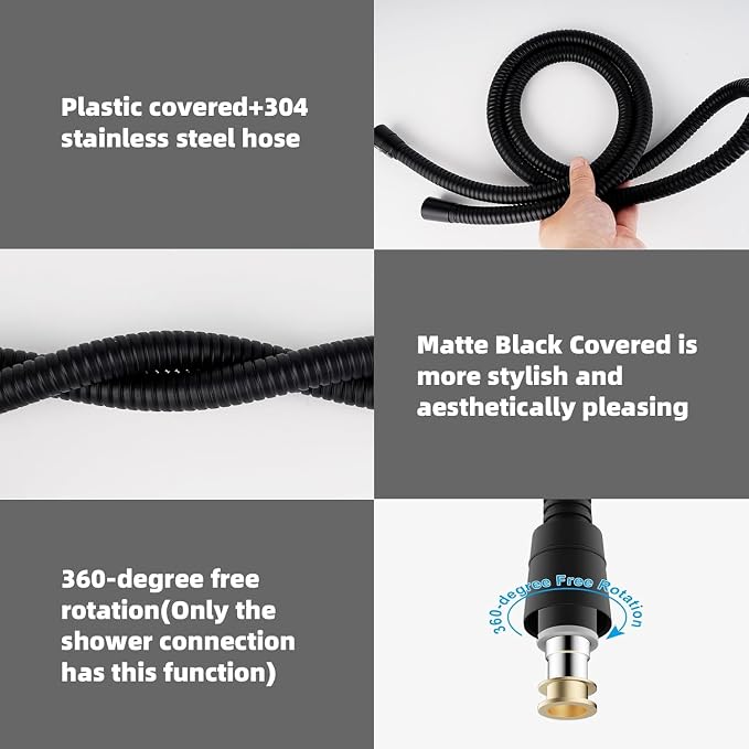 Shower Hose, 79 inch Long Replacement Shower Hoses, Stainless Steel Leakproof - Image 3