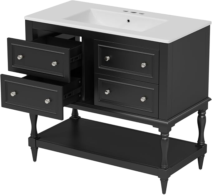 36 Inch Black Bathroom Vanity - Image 6
