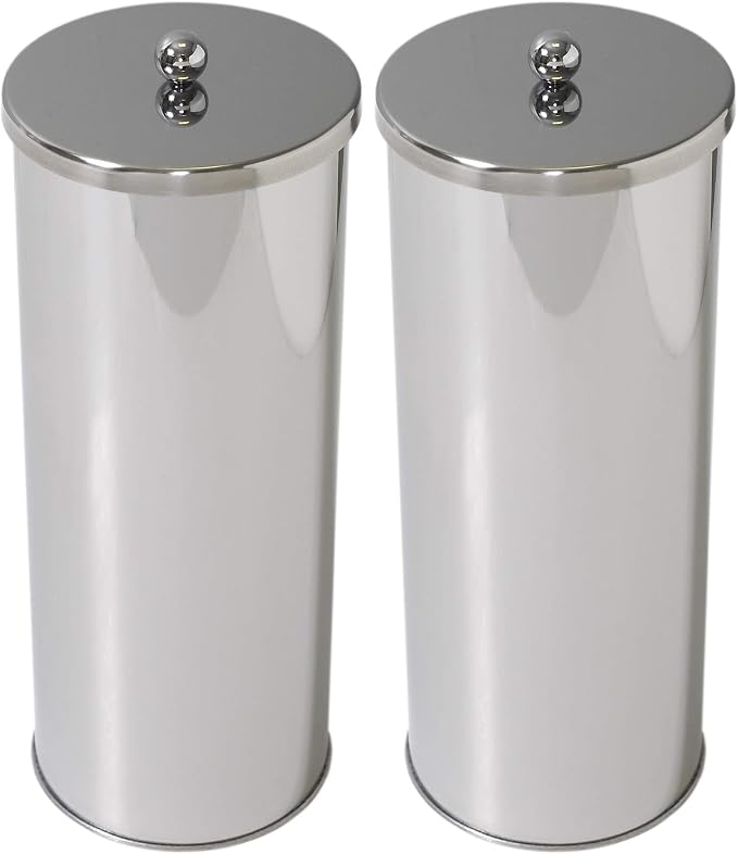 Zenna Home Toilet Paper Holder Stand, Enclosed Toilet Paper Storage Holds 3 TP by ZennaHome