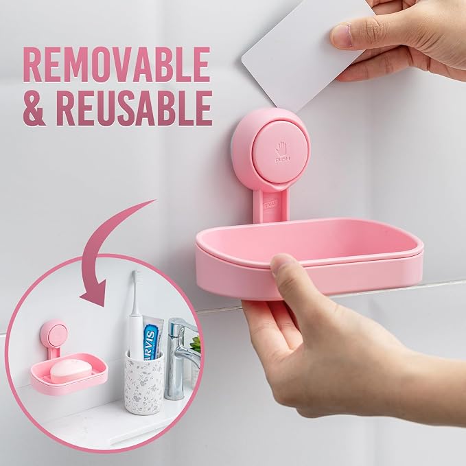 TAILI Soap Dish Bar Holder Suction Cup, Soap Saver - Image 7