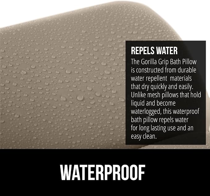 GORILLA GRIP Bath Pillow for Tub, Improved Suction Cups, Luxury Bathtub Pillows - Image 5