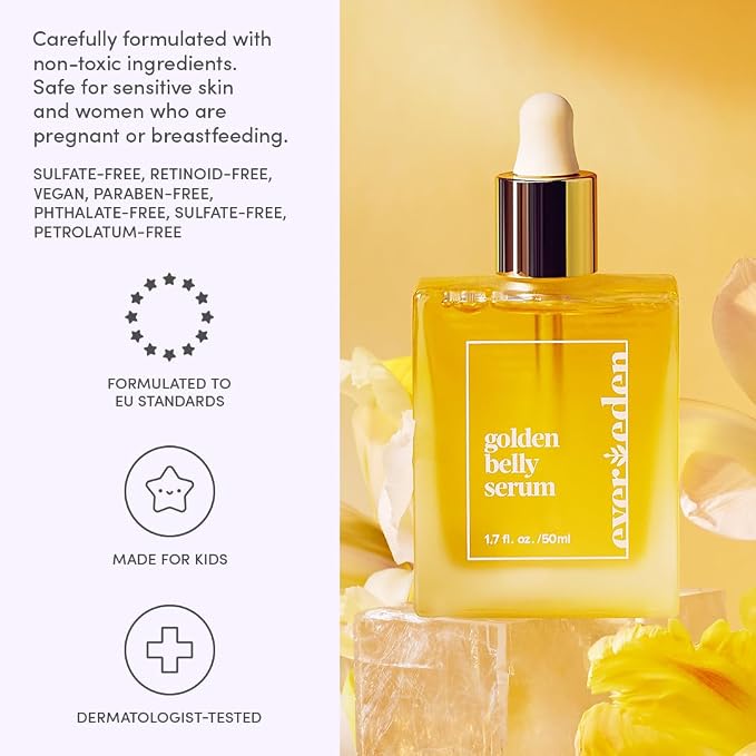 Evereden Golden Belly Serum, 1.7 fl oz. | Clean & Vegan Women's Belly Oil - Image 8